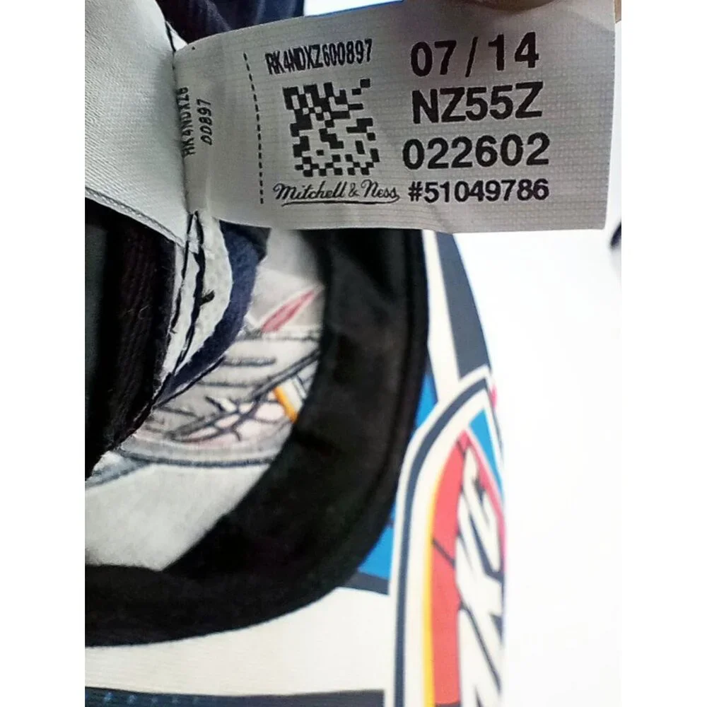 Hat OKC Thunder Snapback Cap Mitchell & Ness Basketball Flat Brim 2014 - Picture 14 of 16